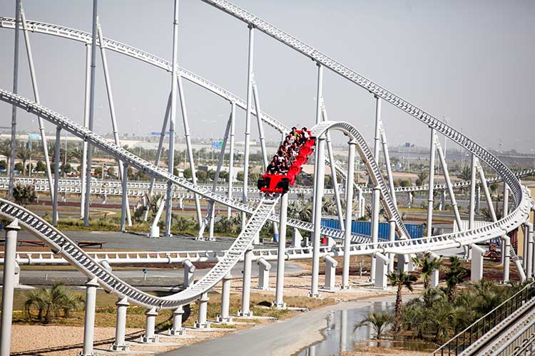 Fastest Roller Coaster
Name: Formula Rossa
Location: Ferrari World, Abu Dhabi, United Arab Emirates
Speed: 149 miles per hour (240 kilometers per hour)