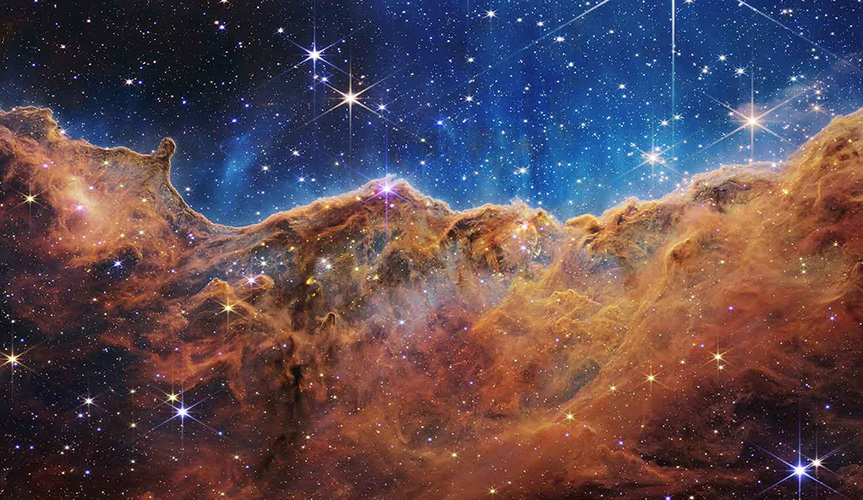 Many new stars are forming in the Carina Nebula.