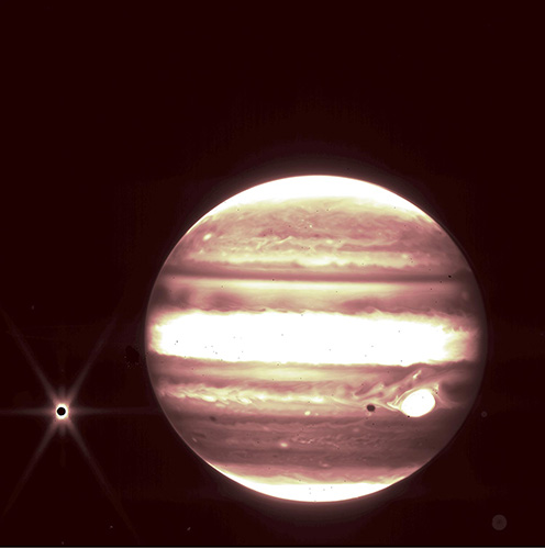 The James Webb Space Telescope captured this image of Jupiter, the largest planet in our solar system.