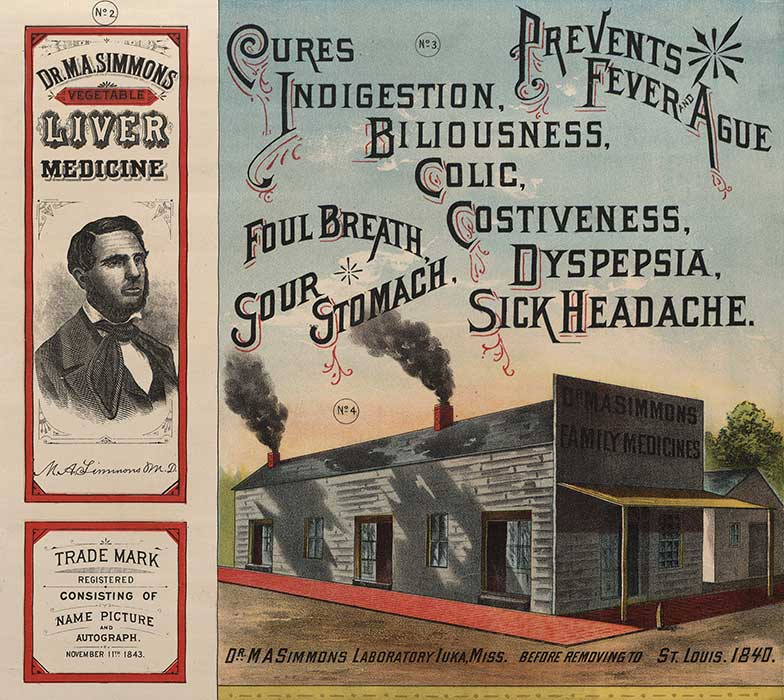 This 1896 ad for “liver medicine” claimed to cure all kinds of illnesses.