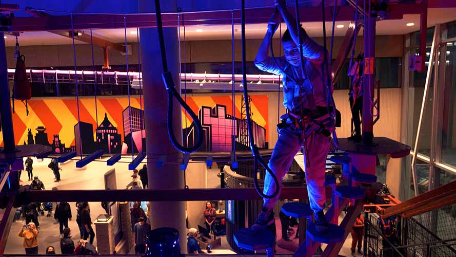 The Strong Museum is all about play. There’s even a skyline climbing adventure course!