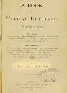 Title page from a book called A Book of Medical Discourses in Two Parts