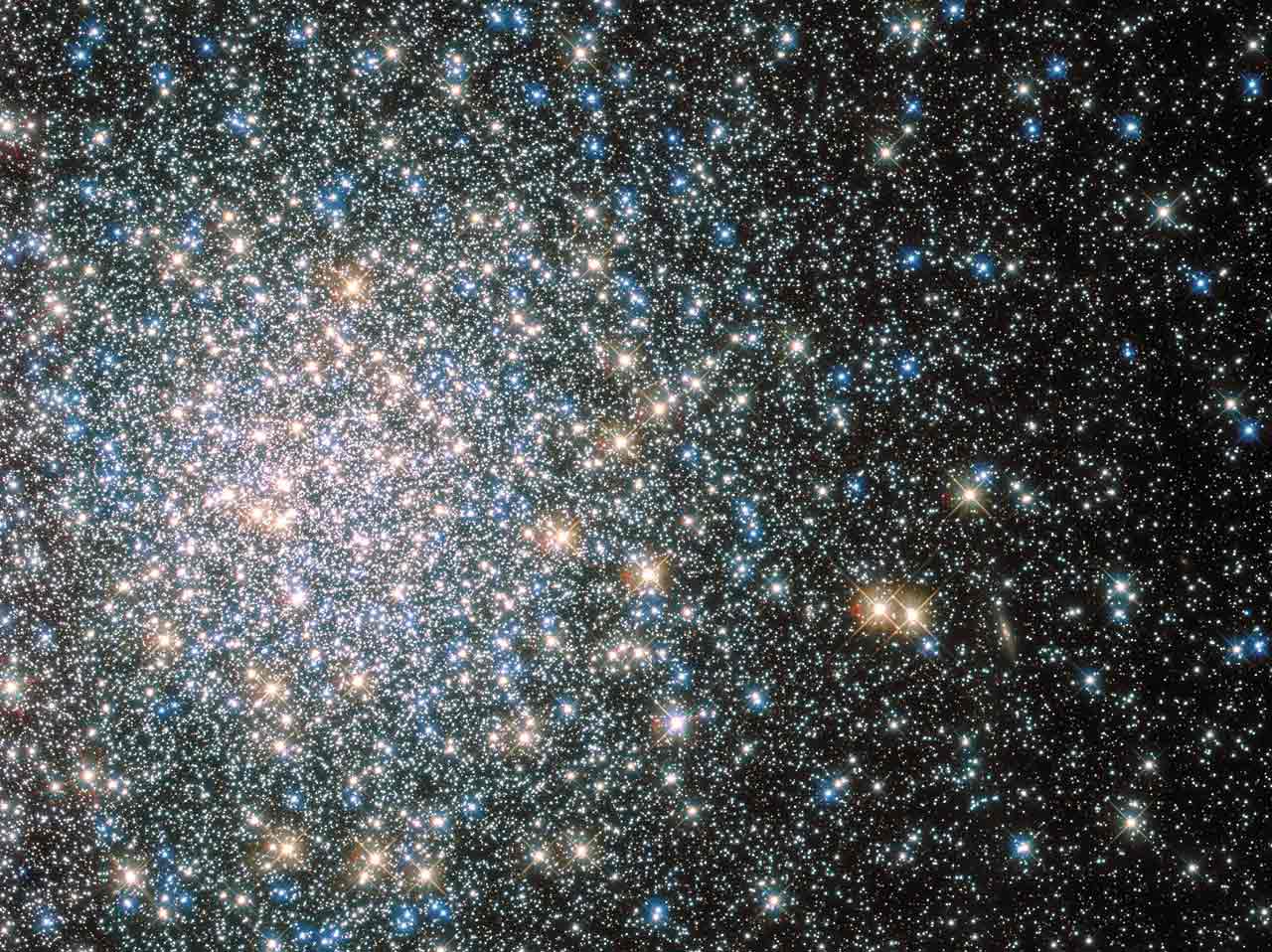 A cluster of stars in space