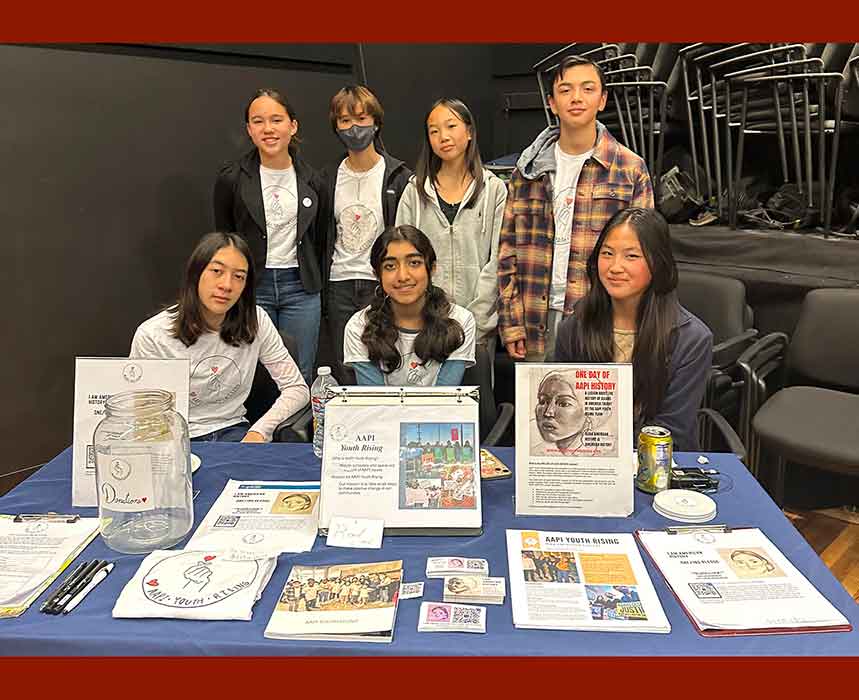 Members of AAPI Youth Rising volunteered at the opening night of an AAPI play in California. After the play, Mina Fedor participated in a discussion.