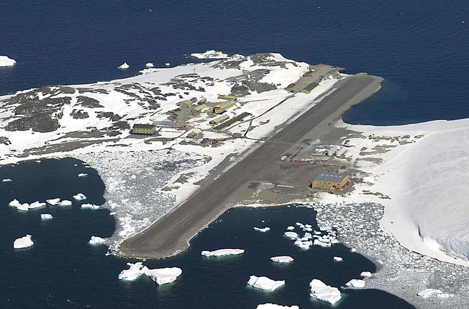 Aerial view of Rothera Research station