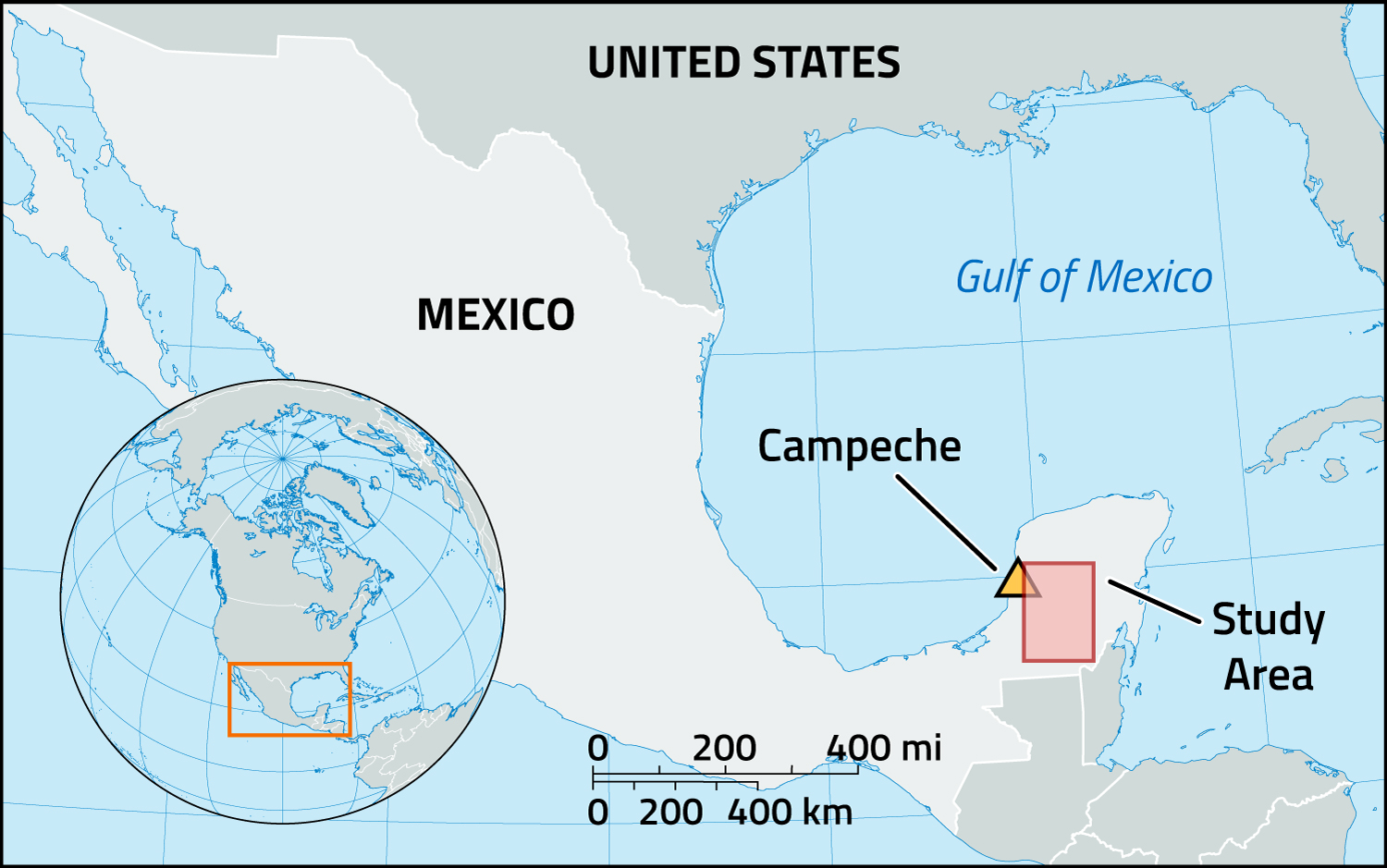 A map of Mexico shows the area of the country where the ancient city was found.