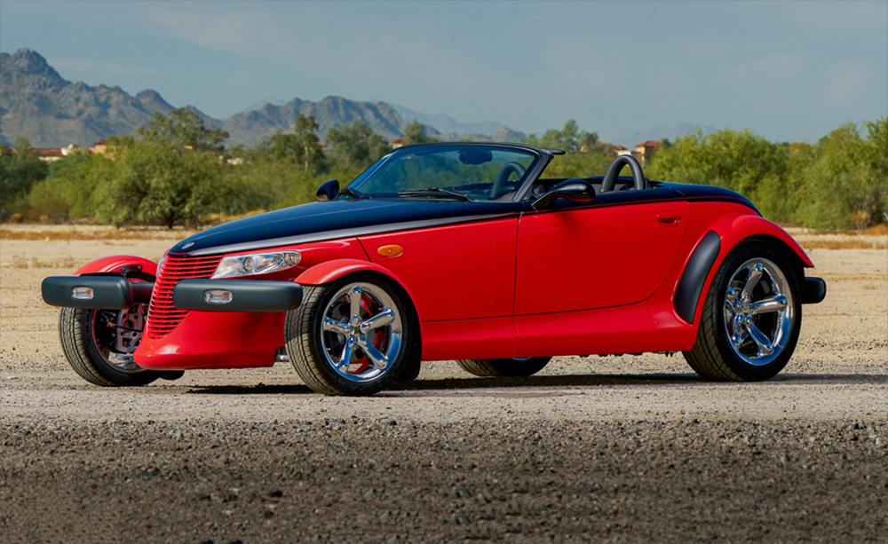 A red Plymouth Prowler