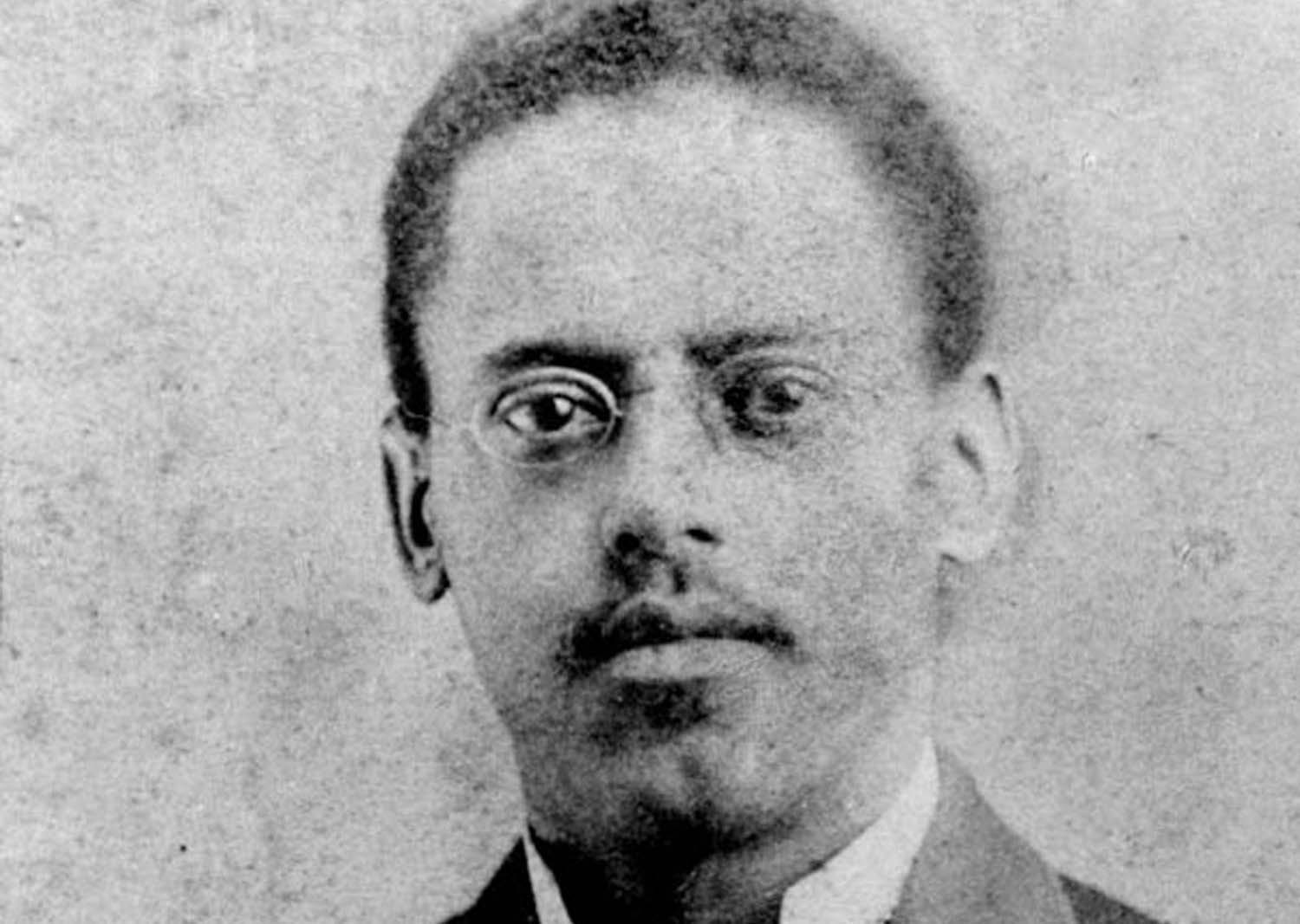 Black and white portrait of Lewis Latimer