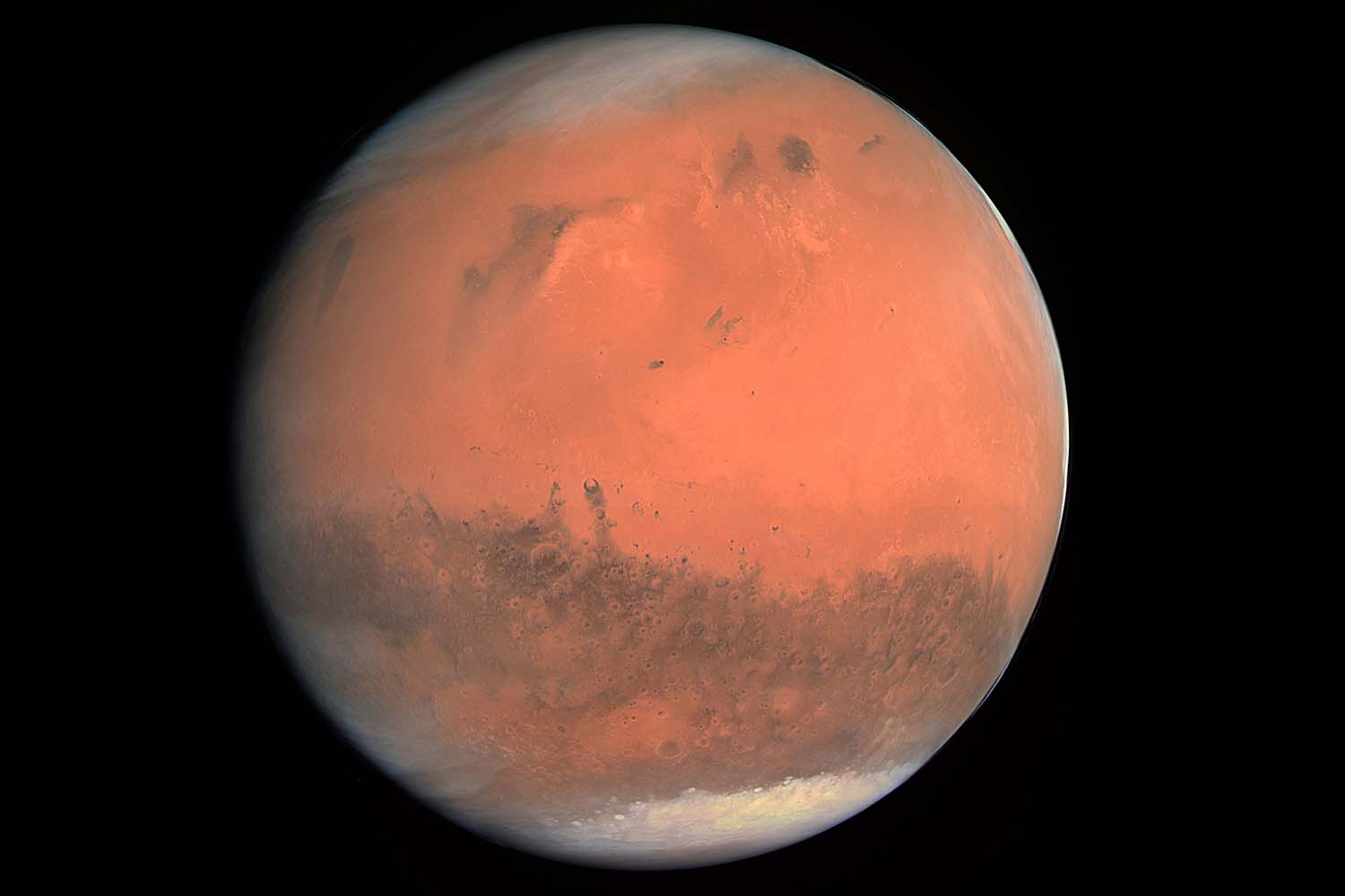 Image of red Mars taken from space.