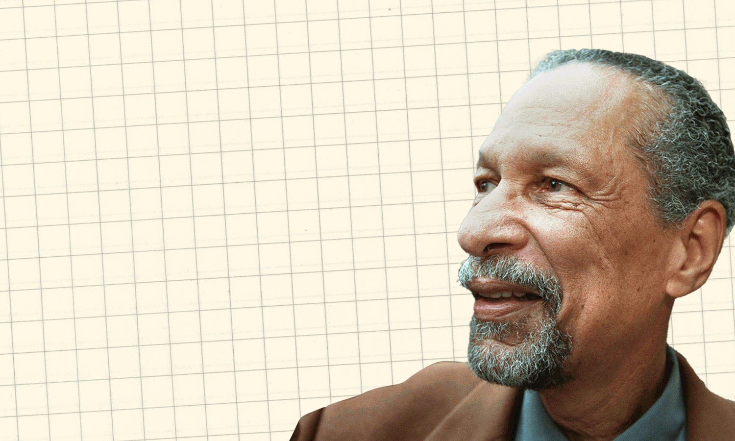 A microphone moves down to James West’s mouth and musical notes emerge.